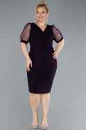 Robe De Invitation Grande Taille Courte Violet ABK2247