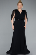 Robe Grande Taille Longue Noir ABU4668