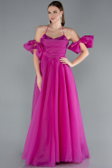 Robe de Soirée Longue Fushia ABU4773