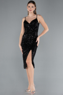 Robe De Soirée Midi Noir ABK2286