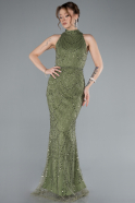 Robe de Soirée Longue Kaki ABU4791