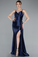 Robe de Soirée Longue Bleu Marine ABU4814