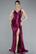Robe de Soirée Longue Couleur Cerise ABU4814