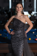 Robe de Soirée Longue Anthracite ABU4772