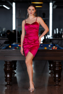 Robe de Cérémonie Mini Satin Fushia ABU6139