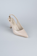 Chaussure de soirée Cuir Verni Beige ABR1130