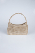 Sac de Soirée Luxe Pierreux Or V915