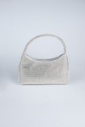 Sac de Soirée Luxe Pierreux Argent V915