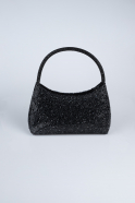 Sac De Soirée Luxe Pierreux Noir VT915