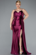 Robe de Soirée Grande Taille Longue Couleur Cerise ABU4815