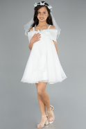 Robe de Soirée Enfants Courte Menthe ABK2295