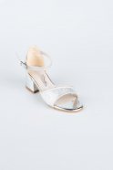 Chaussure D’enfant Coupe Au Laser Argent SE786