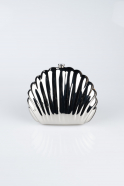 Sac de Soirée Luxe Métal Argent SH848