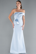 Robe de Soirée Longue Bleu clair ABU4832