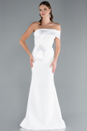 Robe de Soirée Longue Blanc ABU4832