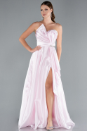 Robe De Soirée Satin Longue Poudre ABU4522