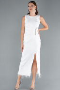 Robe De Cérémonie Midi Blanc ABK2169