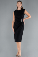 Robe De Fête Grande Taille Midi Noir ABK2190