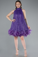 Tenue de Soirée Courte Violet ABK2348