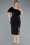 Robe De Fête Grande Taille Midi Noir ABK2319