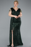 Robe de Soirée Grande Taille Longue Émeraude ABU4886