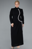 Robe Grande Taille Longue Noir ABU4881