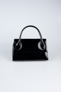 Sac de Soirée Luxe Cuir Verni Noir KC163
