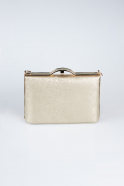 Sac de Soirée Luxe Cuir dentelé Or KC126