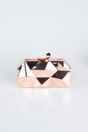 Sac de Soirée Luxe Métal Rose SH921