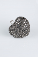 Sac De Soirée Luxe Pierreux Platine SH829