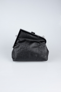 Sac de Soirée Cuir dentelé Noir KC475