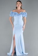Robe De Soirée Longue Bleu clair ABU4080