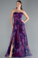 Robe de Soirée Longue Violet ABU3360