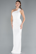 Robe de Soirée Longue Blanc ABU4891