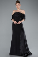 Robe Queue de Poisson Longue Noir ABU4920
