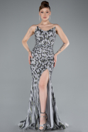 Robe Queue de Poisson Longue Gris ABU5114