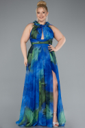 Robe De Soirée Grande Taille Longue Vert d'Eau ABU4902