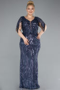 Robe Grande Taille Longue Indigo ABU4953