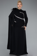 Robe de Soirée Grande Taille Longue Noir ABU4938