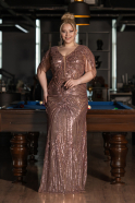 Robe Grande Taille Longue Cuivre ABU4953