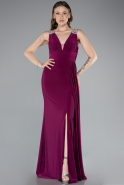 Robe de Soirée Longue Prune ABU4967