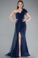 Robe de Soirée Longue Bleu Marine ABU4969