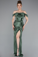 Robe De Soirée Longue Vert Pistache ABU3611