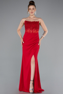Robe de Soirée Longue Rouge ABU5001