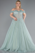 Robes De Soirée Grande Taille Longue Menthe ABU3689