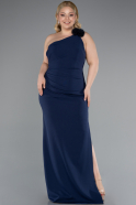 Robe De Soirée Grande Taille Longue Bleu Marine ABU4892