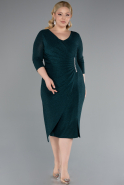 Robe De Invitation Grande Taille Midi Émeraude ABK1950