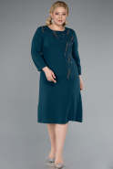 Robe De Invitation Grande Taille Midi Émeraude ABK2197