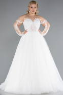 Robe de Mariée Grande Taillev Longue Blanc ABG041