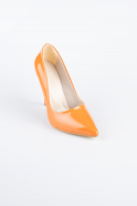 Stiletto Cuir Verni Orange ABR1140